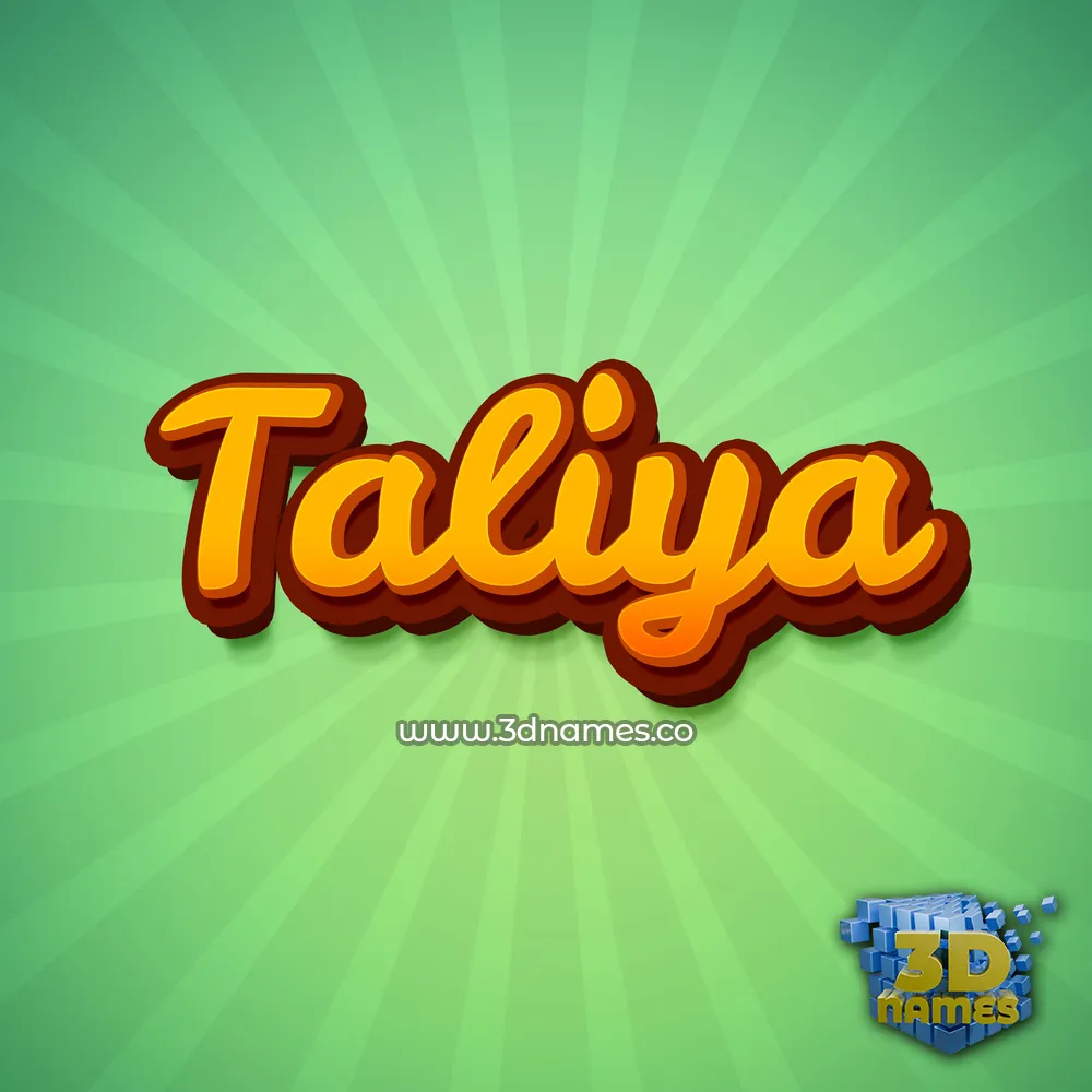 taliya in Green Rays style - 3D name wallpaper