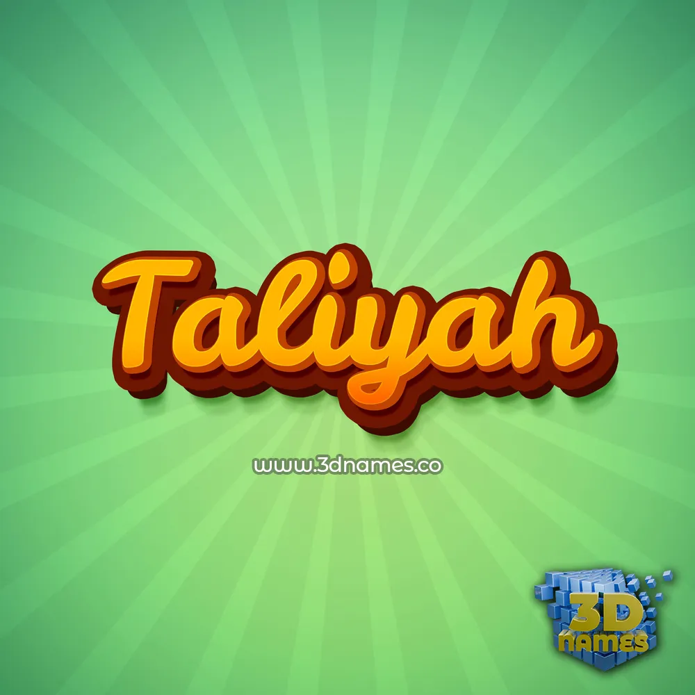 taliyah in Green Rays style - 3D name wallpaper