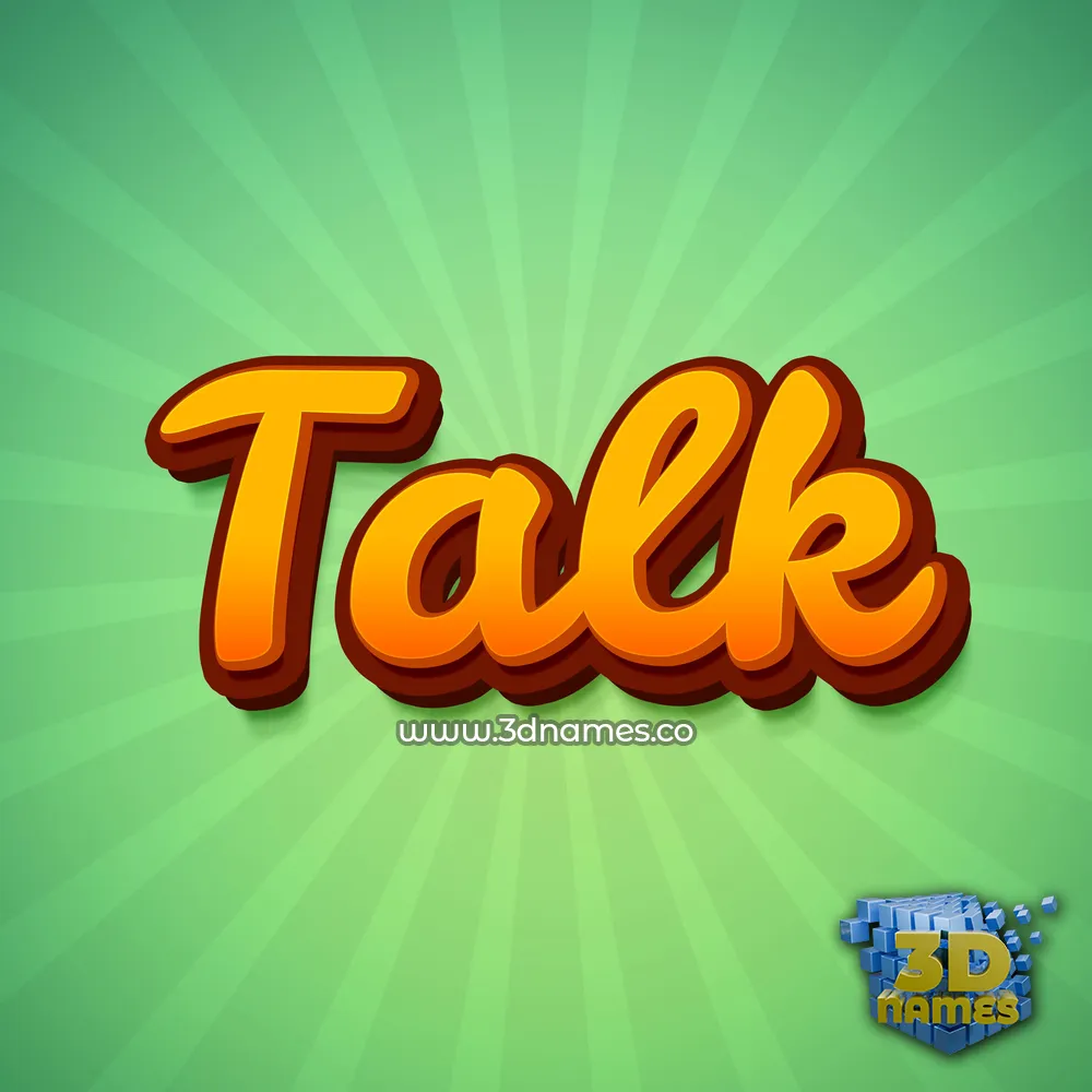 talk in Green Rays style - 3D name wallpaper