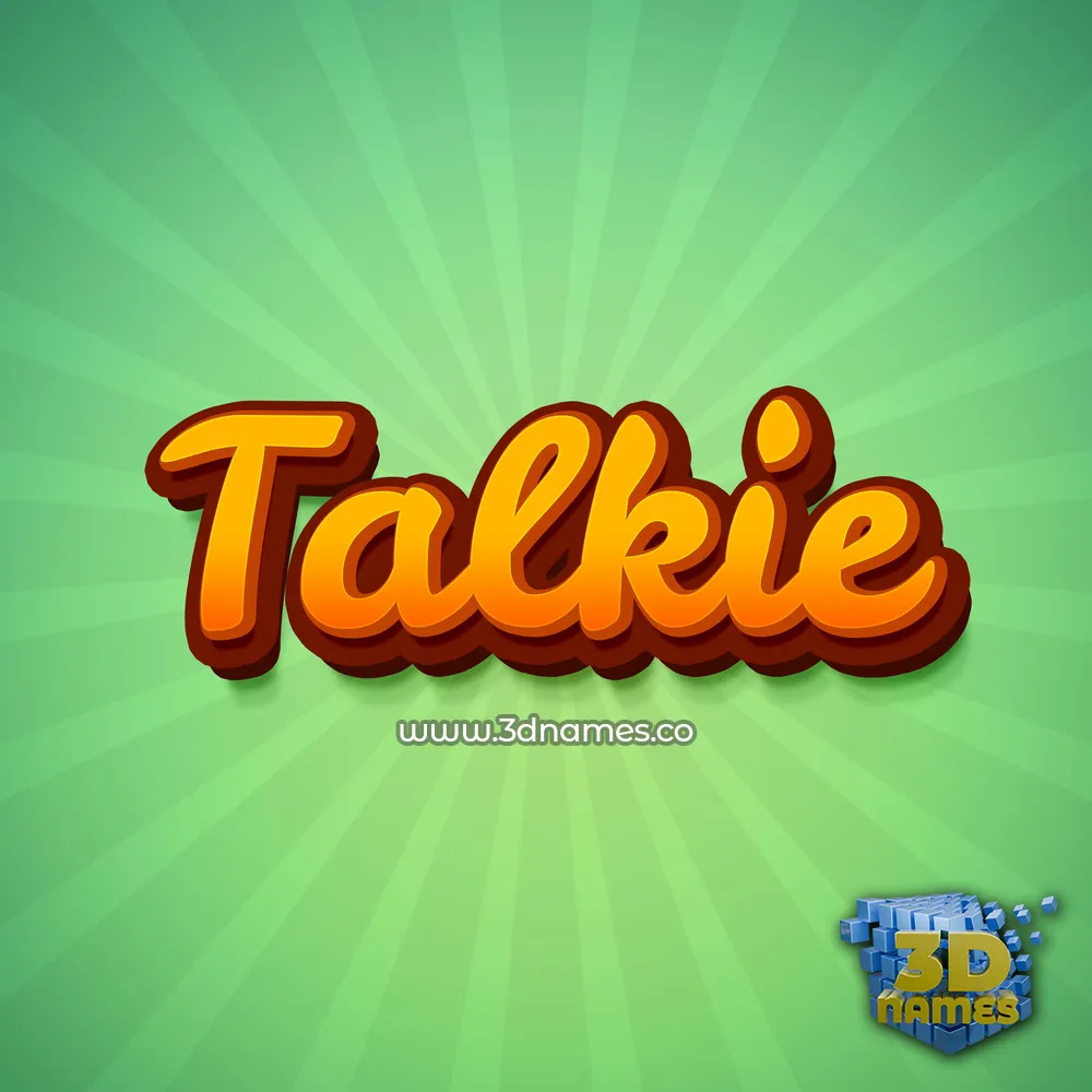 talkie in Green Rays style - 3D name wallpaper