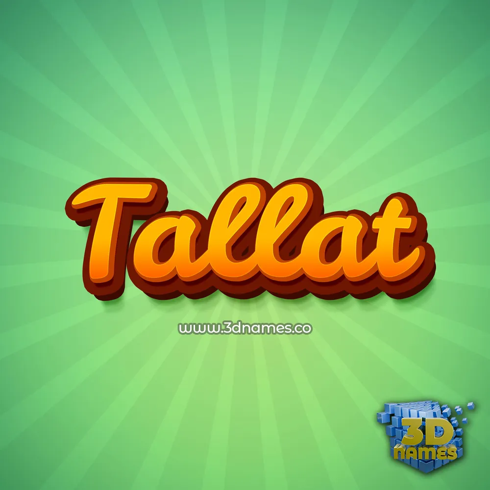 tallat in Green Rays style - 3D name wallpaper