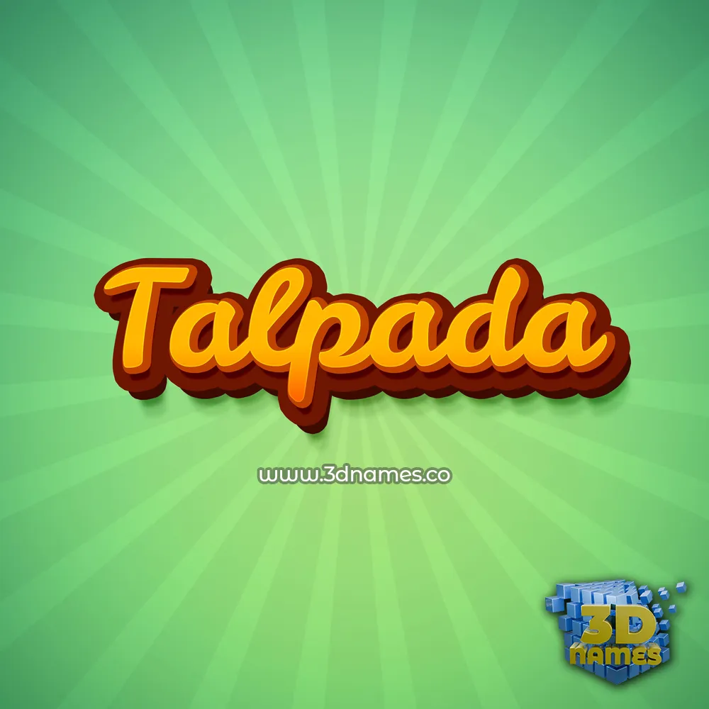 talpada in Green Rays style - 3D name wallpaper