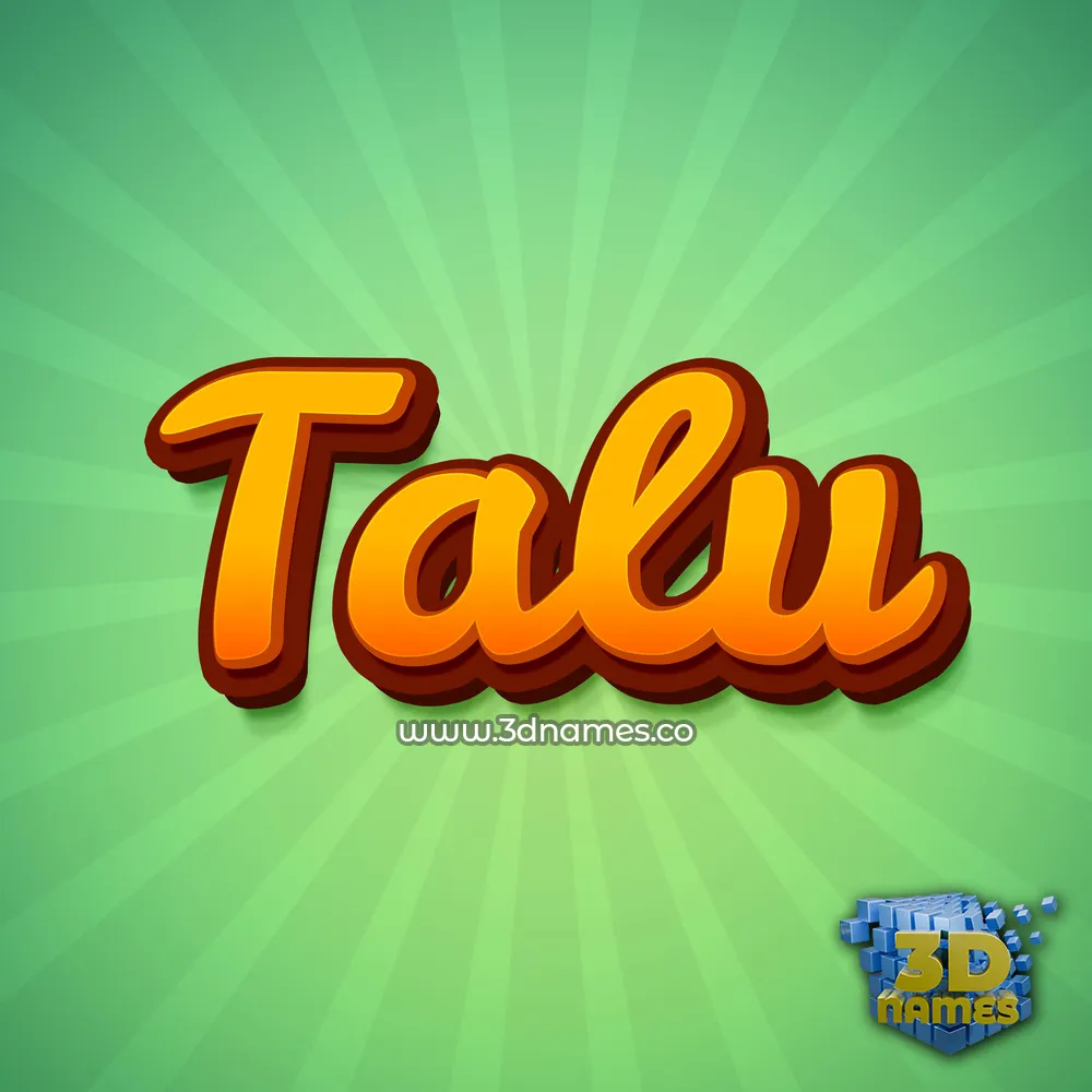 talu in Green Rays style - 3D name wallpaper