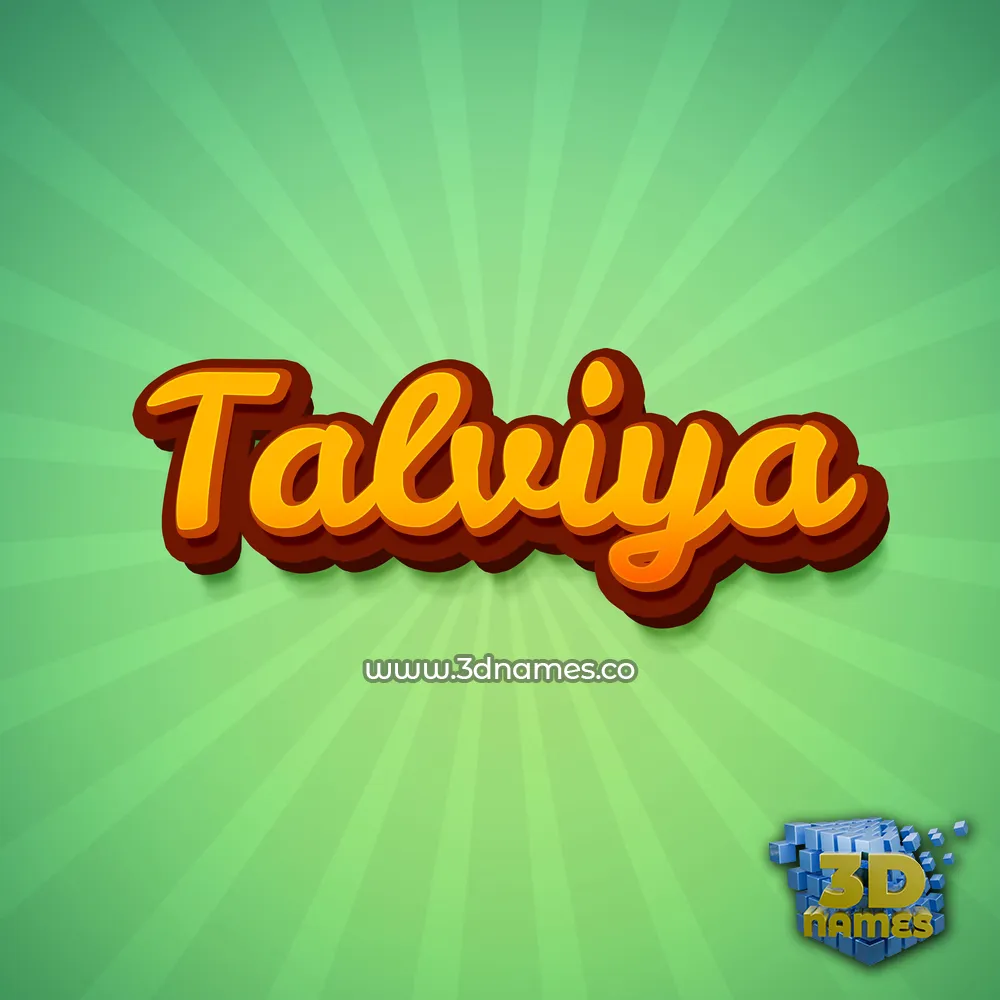 talviya in Green Rays style - 3D name wallpaper