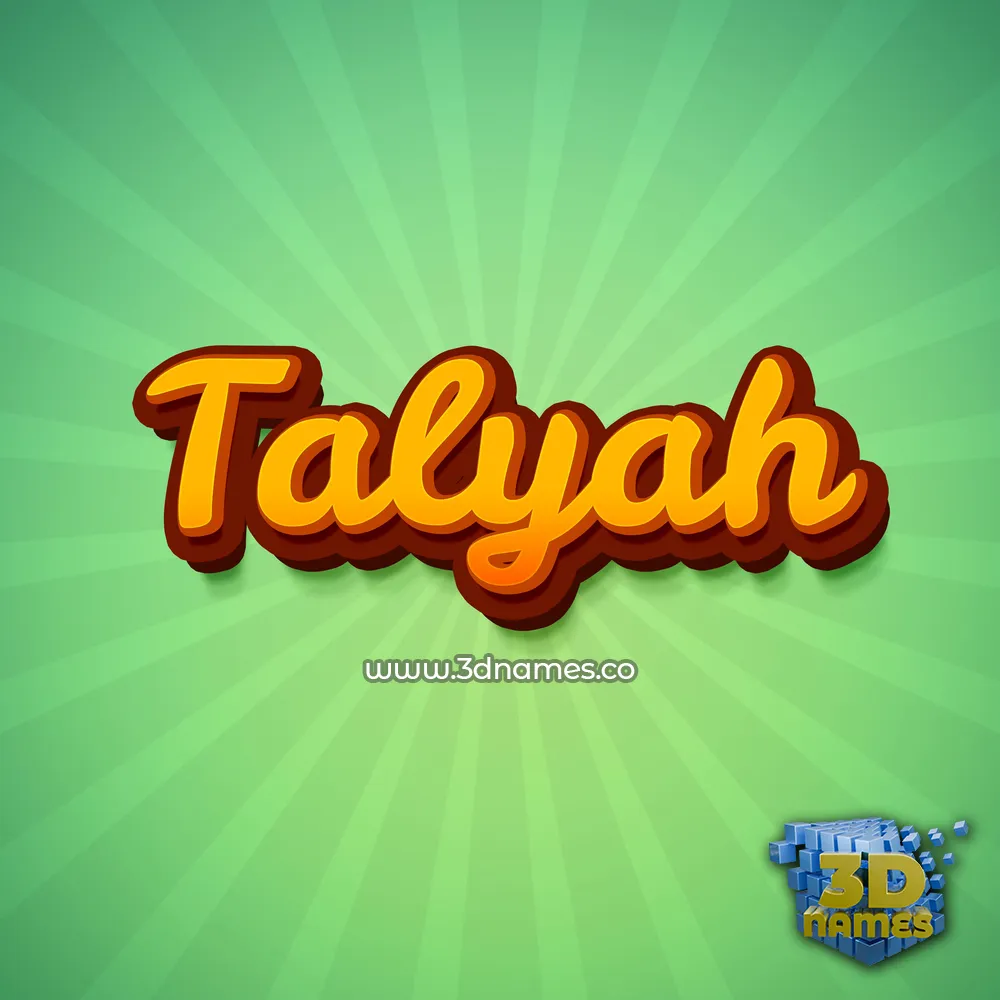 talyah in Green Rays style - 3D name wallpaper