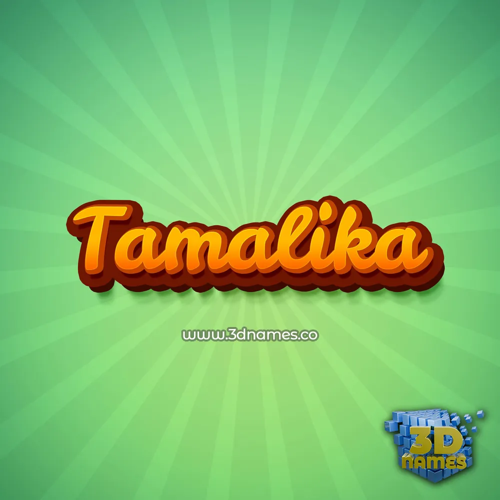 tamalika in Green Rays style - 3D name wallpaper