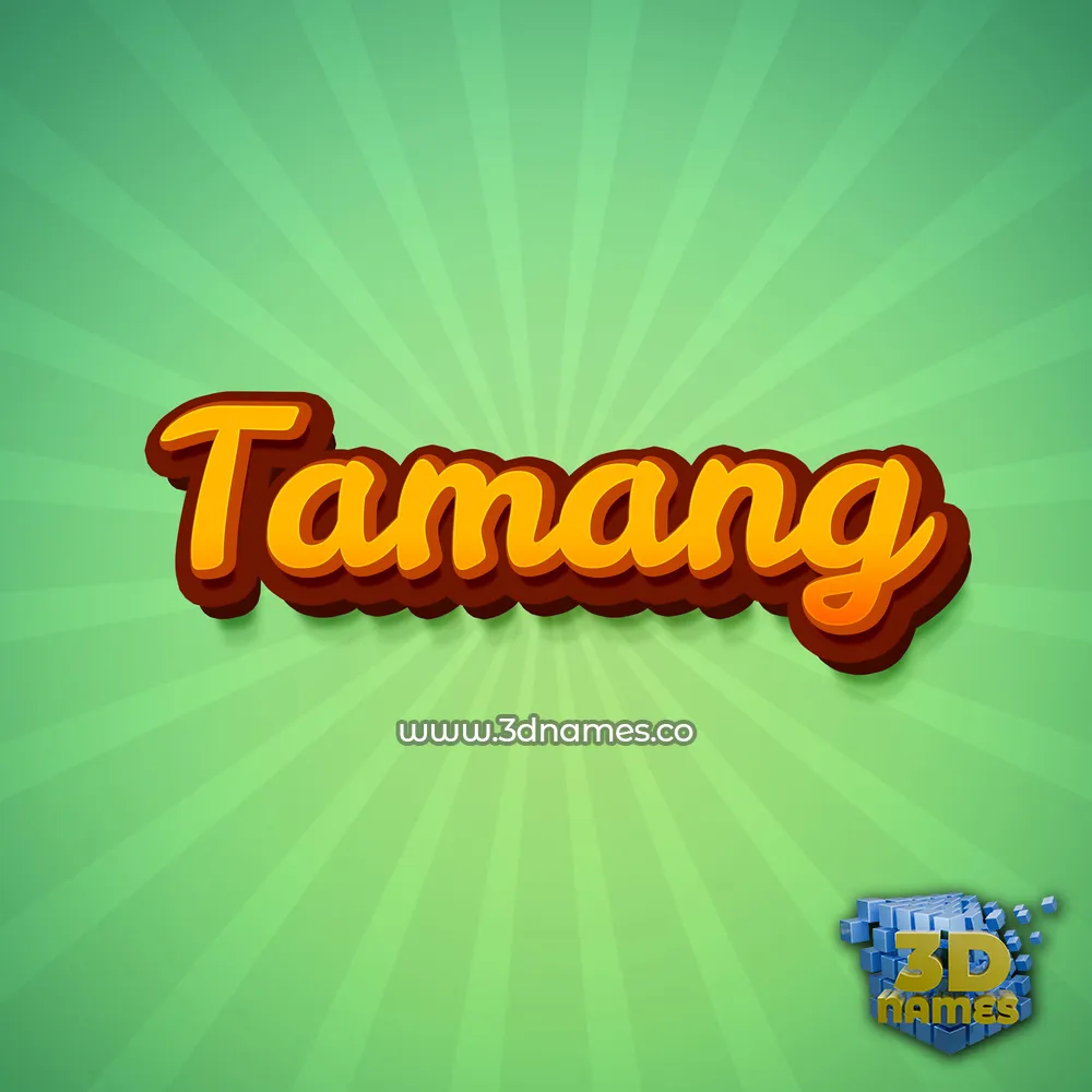 tamang in Green Rays style - 3D name wallpaper