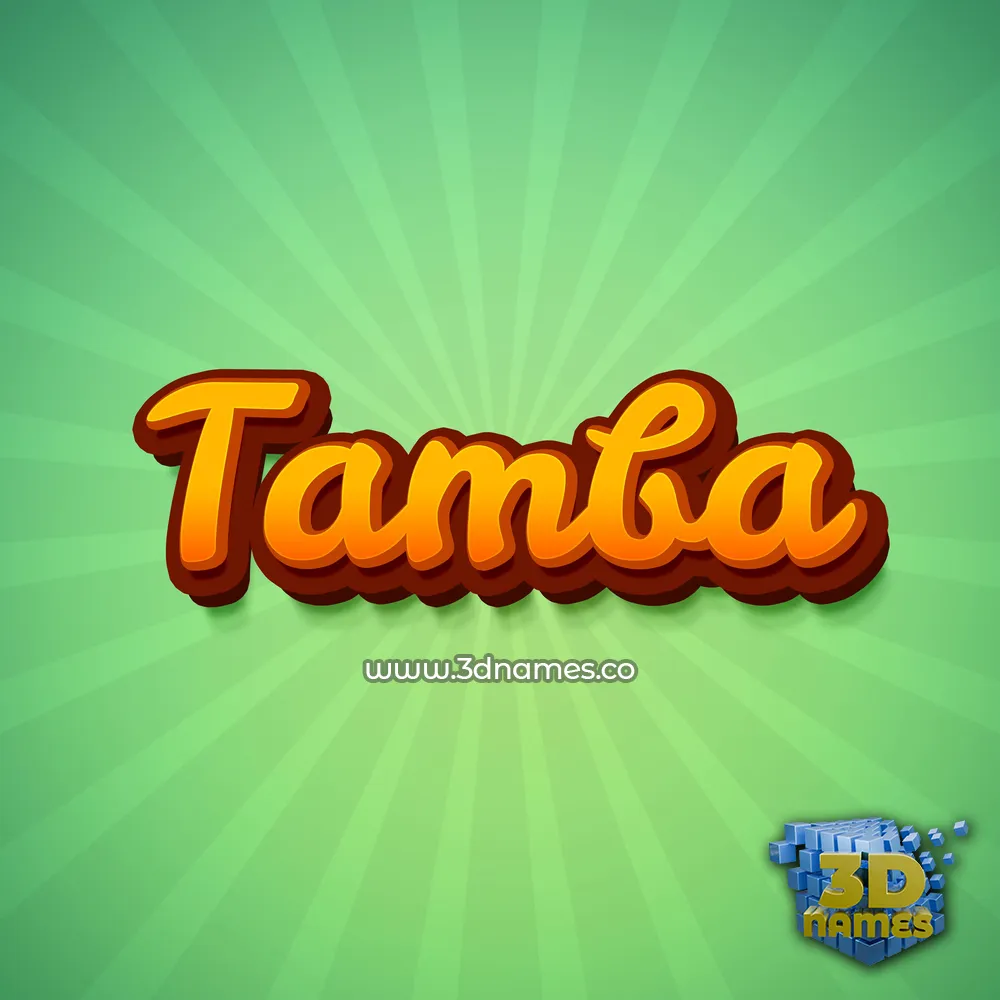 tamba in Green Rays style - 3D name wallpaper