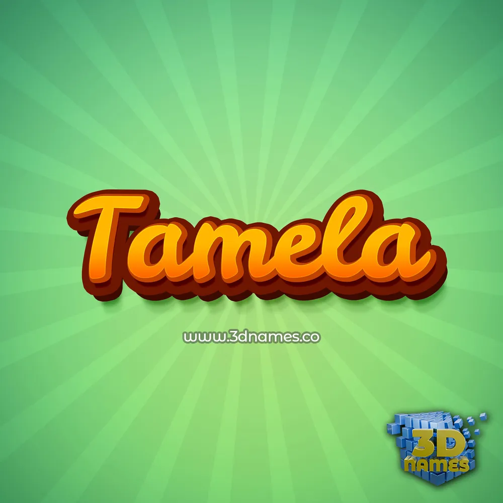tamela in Green Rays style - 3D name wallpaper
