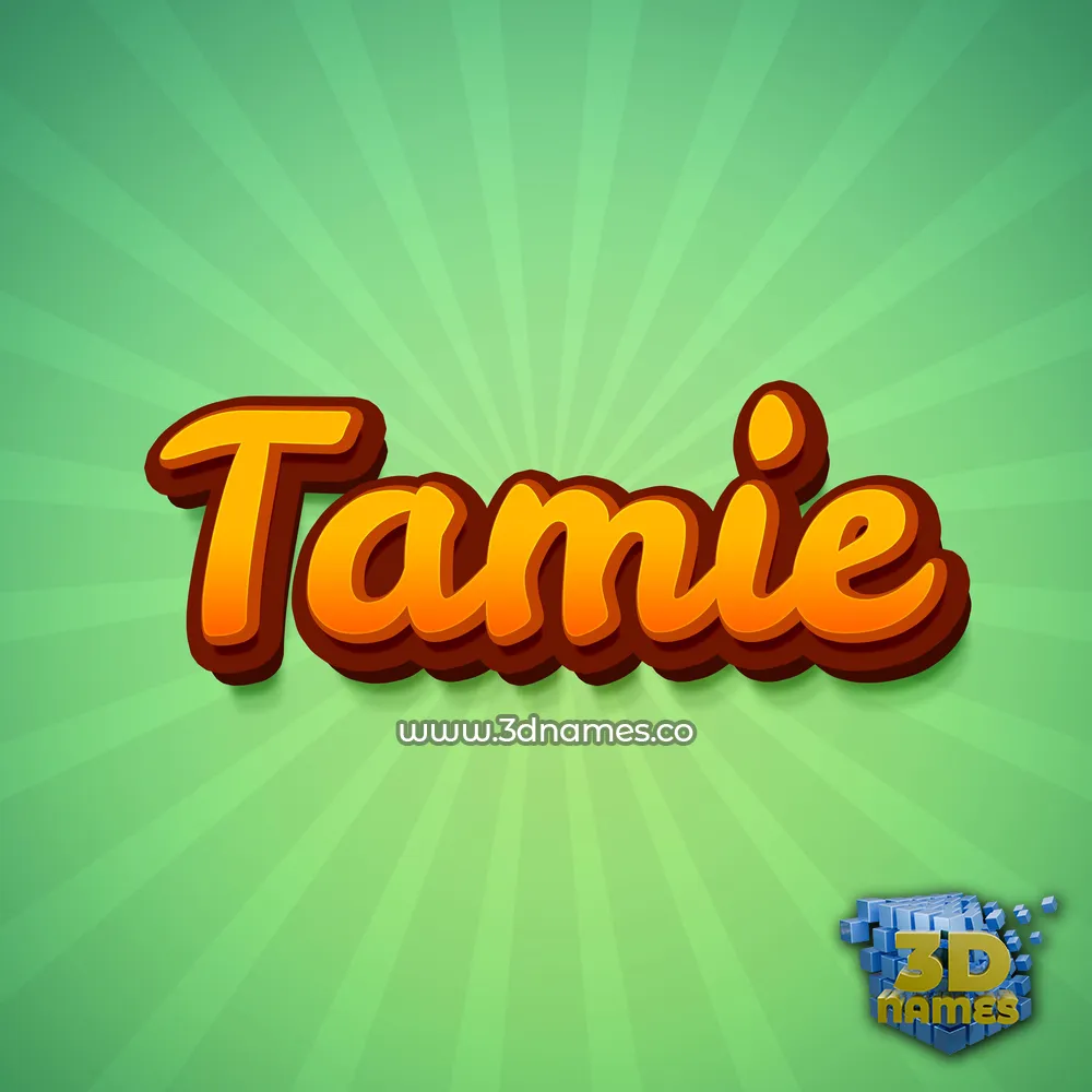 tamie in Green Rays style - 3D name wallpaper