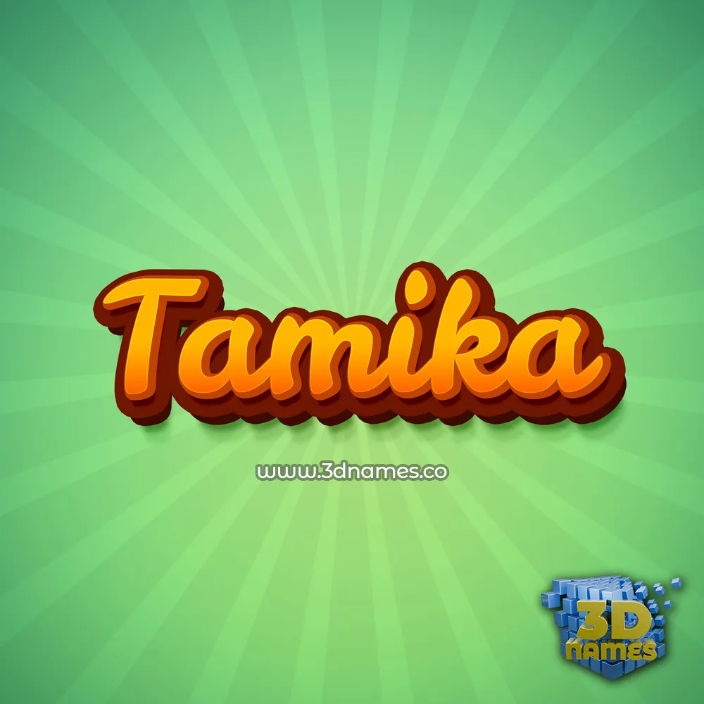 tamika in Green Rays style - 3D name wallpaper