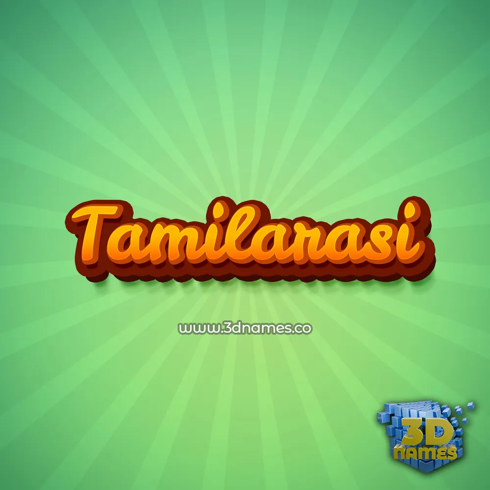 tamilarasi in Green Rays style - 3D name wallpaper