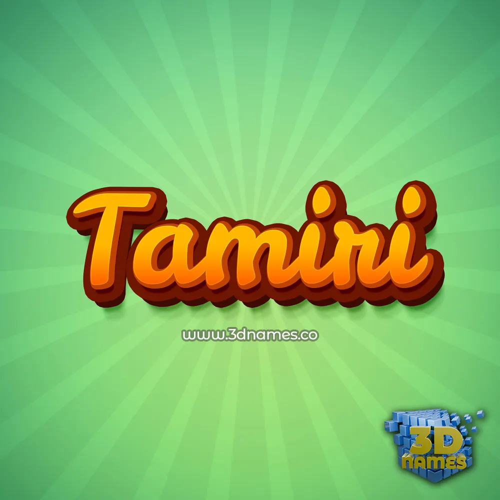tamiri in Green Rays style - 3D name wallpaper
