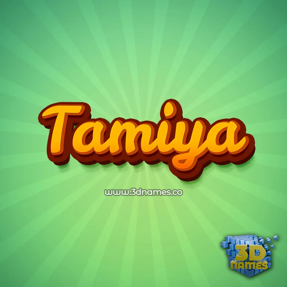 tamiya in Green Rays style - 3D name wallpaper
