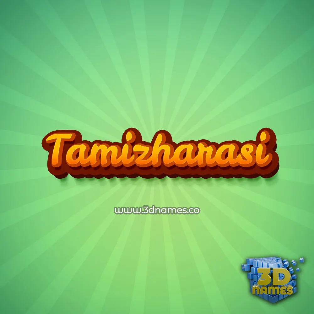 tamizharasi in Green Rays style - 3D name wallpaper
