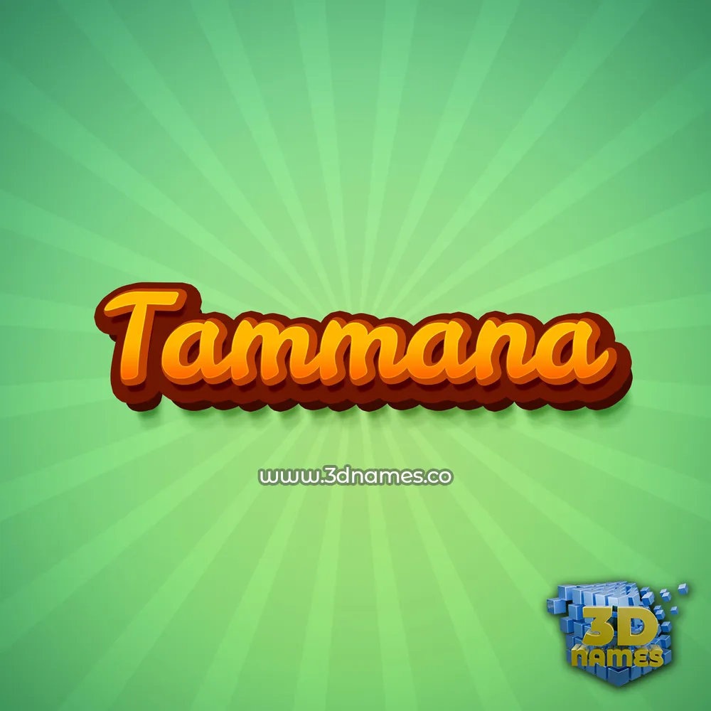 tammana in Green Rays style - 3D name wallpaper