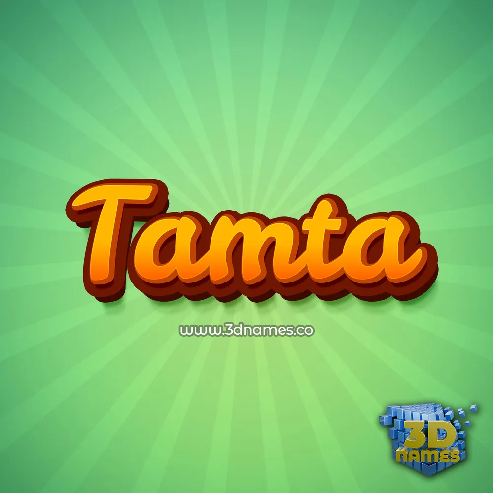 tamta in Green Rays style - 3D name wallpaper