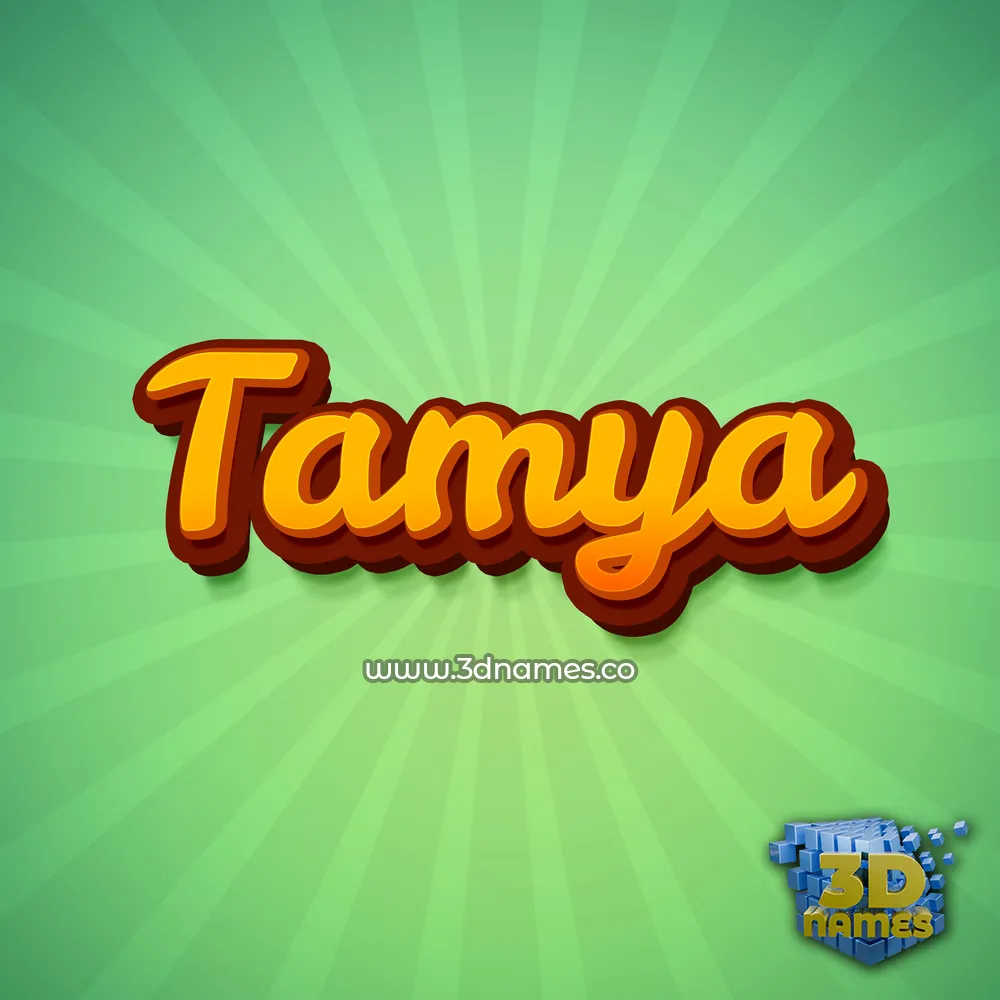 tamya in Green Rays style - 3D name wallpaper