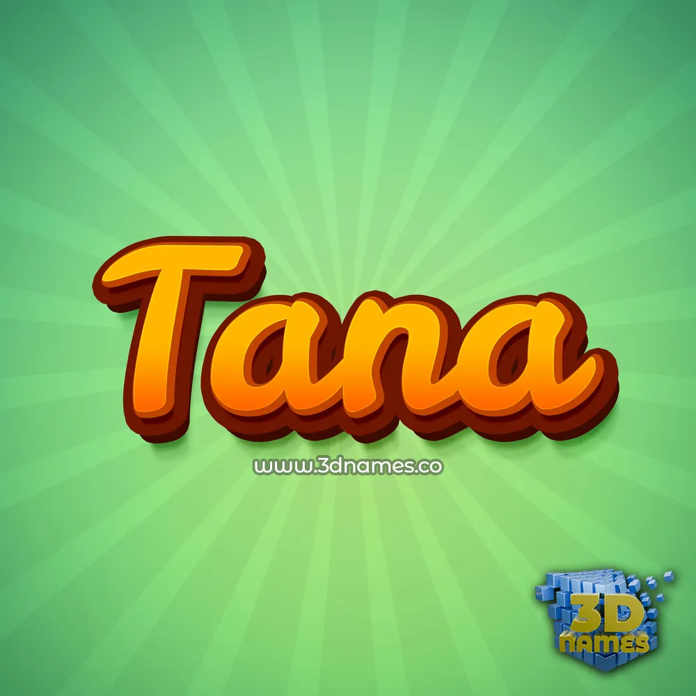 tana in Green Rays style - 3D name wallpaper