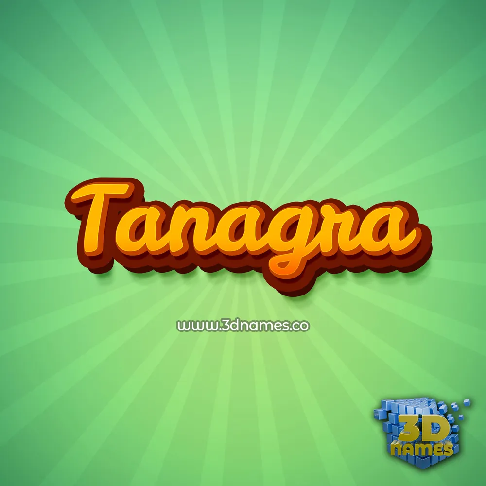 tanagra in Green Rays style - 3D name wallpaper