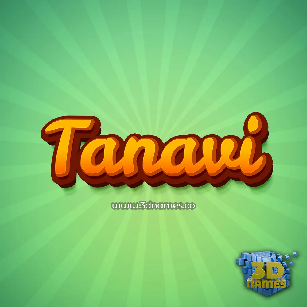 tanavi in Green Rays style - 3D name wallpaper