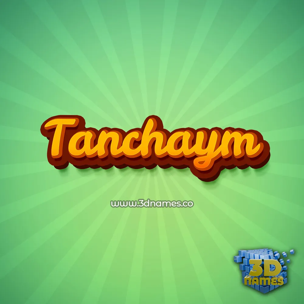 tanchaym in Green Rays style - 3D name wallpaper
