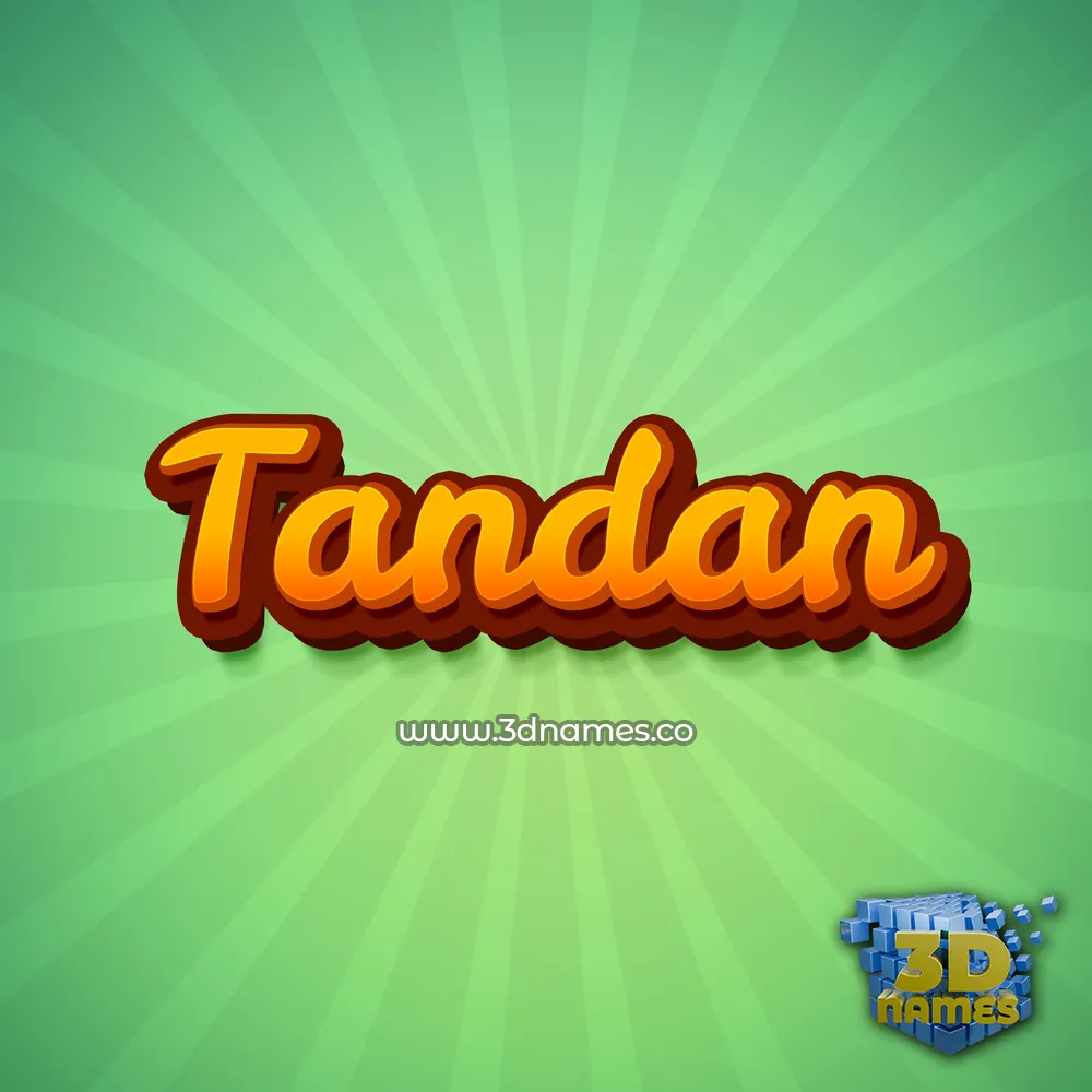 tandan in Green Rays style - 3D name wallpaper