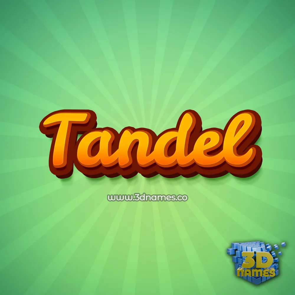 tandel in Green Rays style - 3D name wallpaper