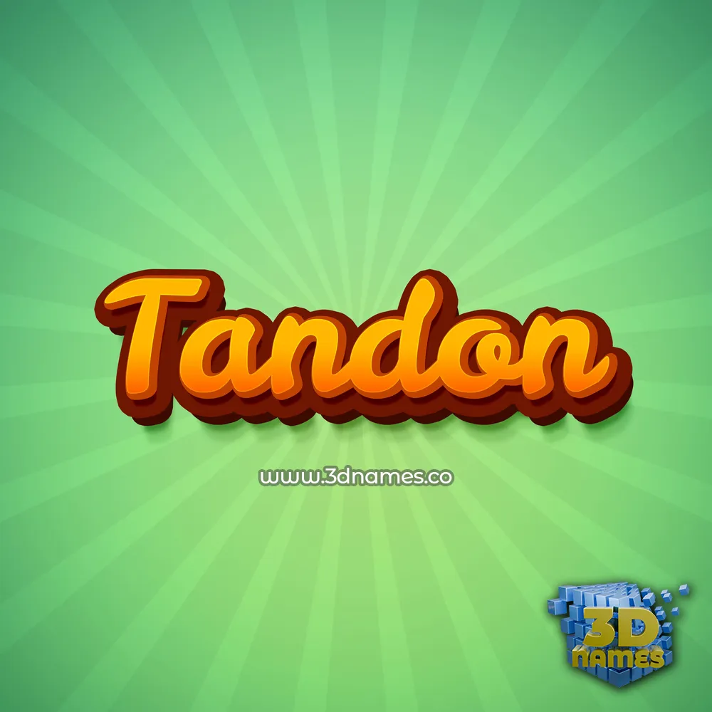 tandon in Green Rays style - 3D name wallpaper