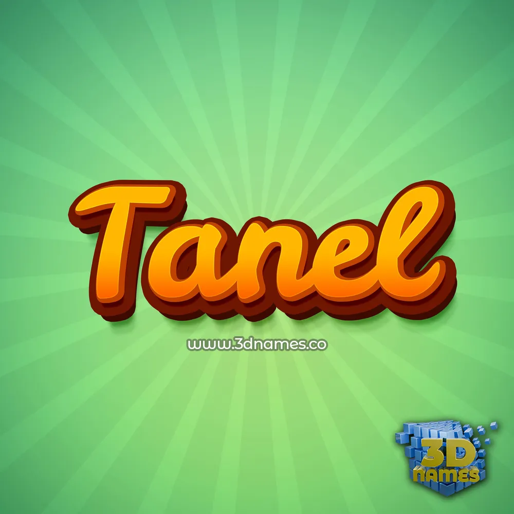 tanel in Green Rays style - 3D name wallpaper