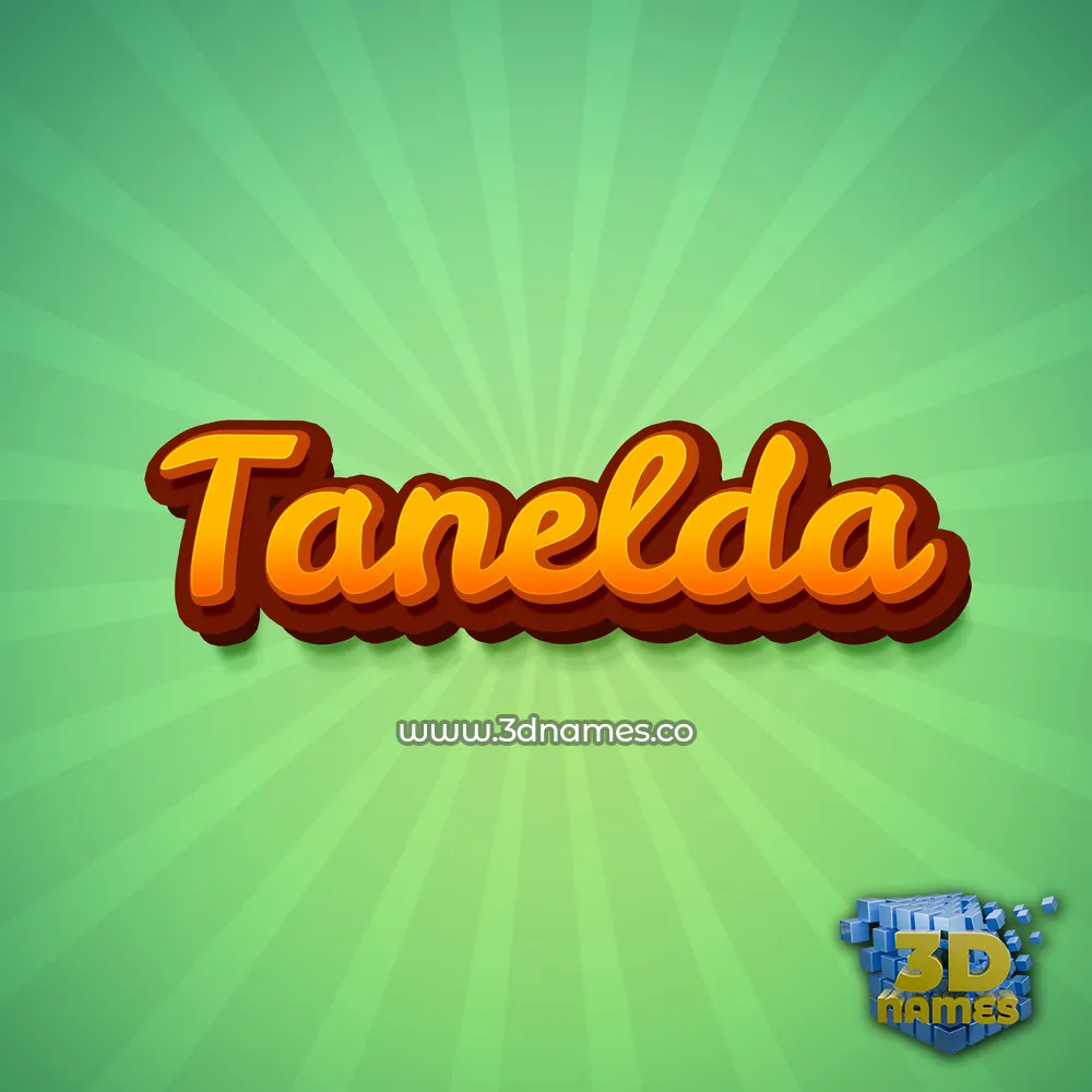 tanelda in Green Rays style - 3D name wallpaper
