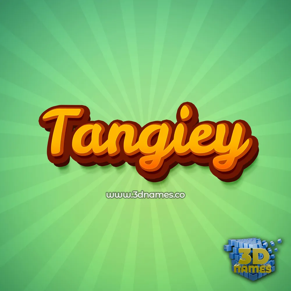 tangiey in Green Rays style - 3D name wallpaper