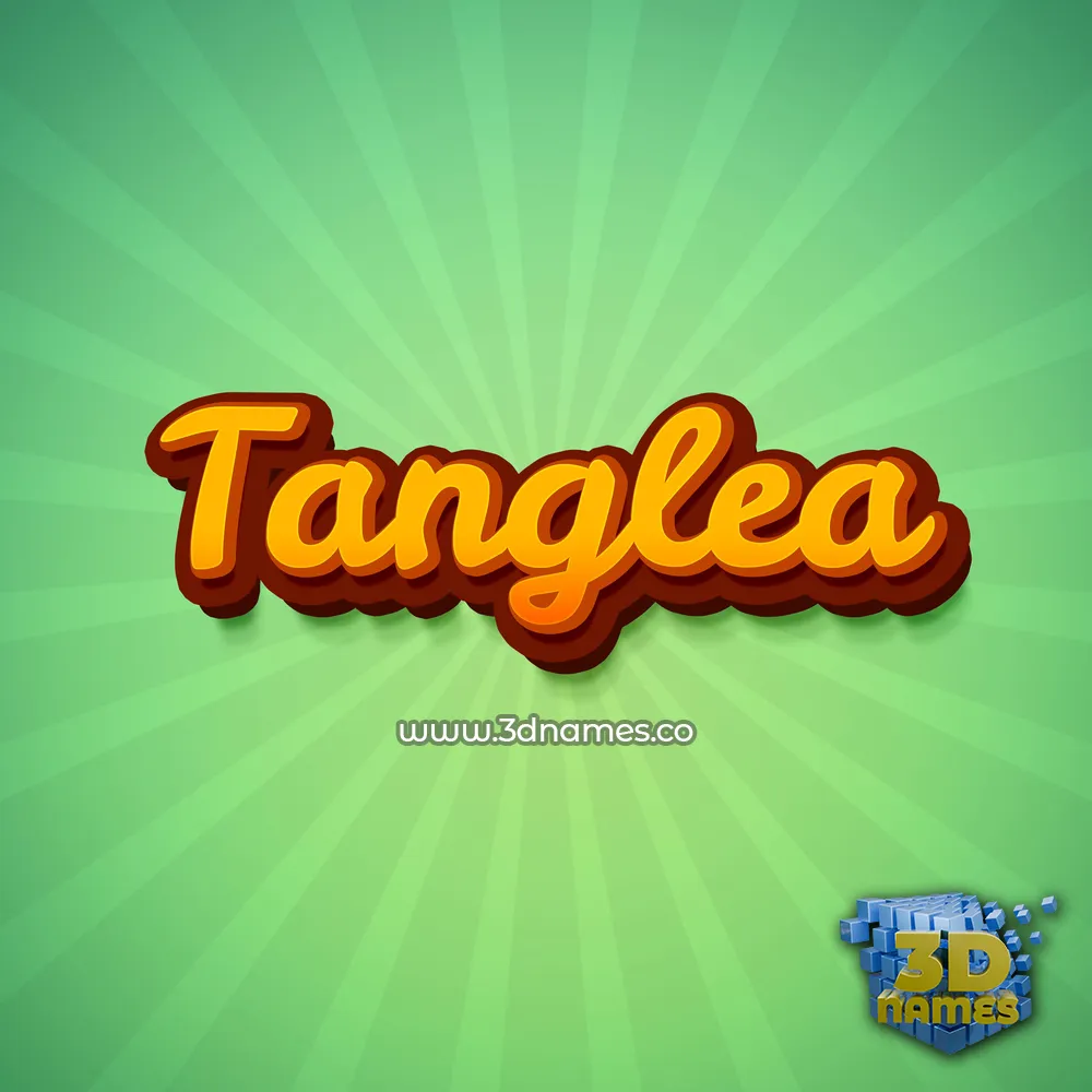tanglea in Green Rays style - 3D name wallpaper