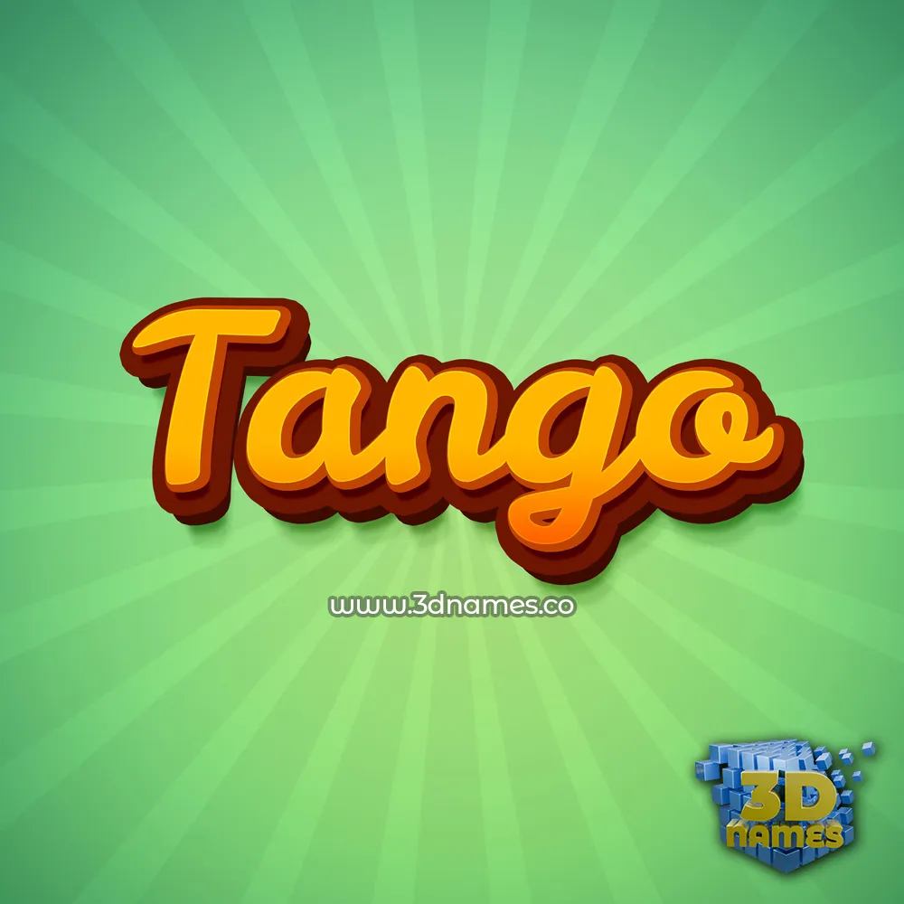 tango in Green Rays style - 3D name wallpaper