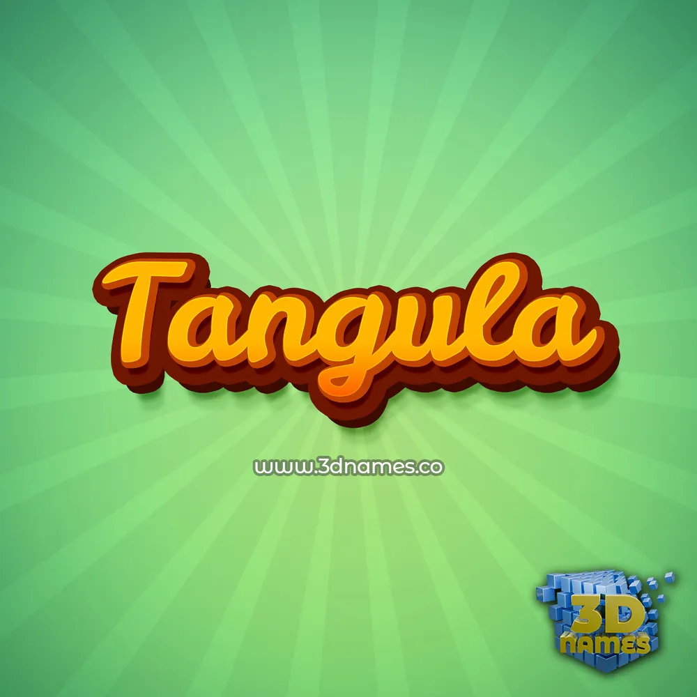 tangula in Green Rays style - 3D name wallpaper