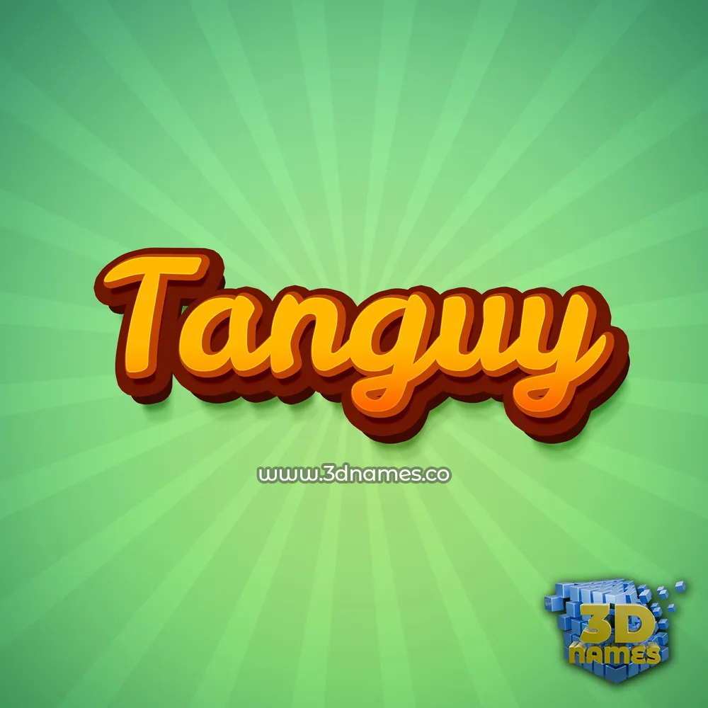 tanguy in Green Rays style - 3D name wallpaper