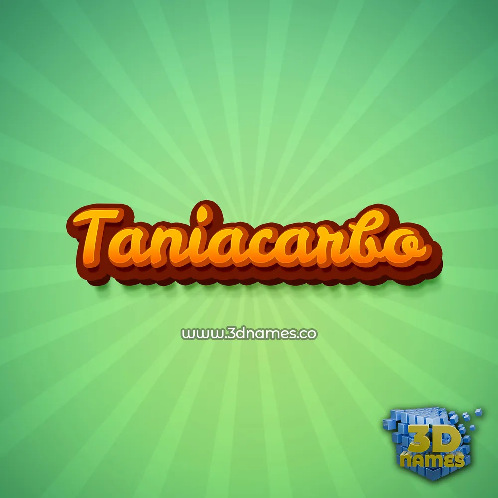 taniacarbo in Green Rays style - 3D name wallpaper