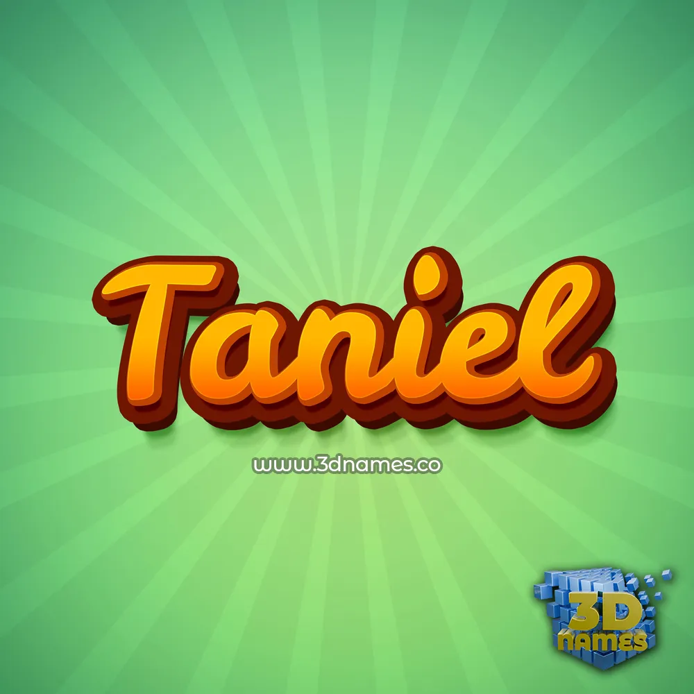 taniel in Green Rays style - 3D name wallpaper