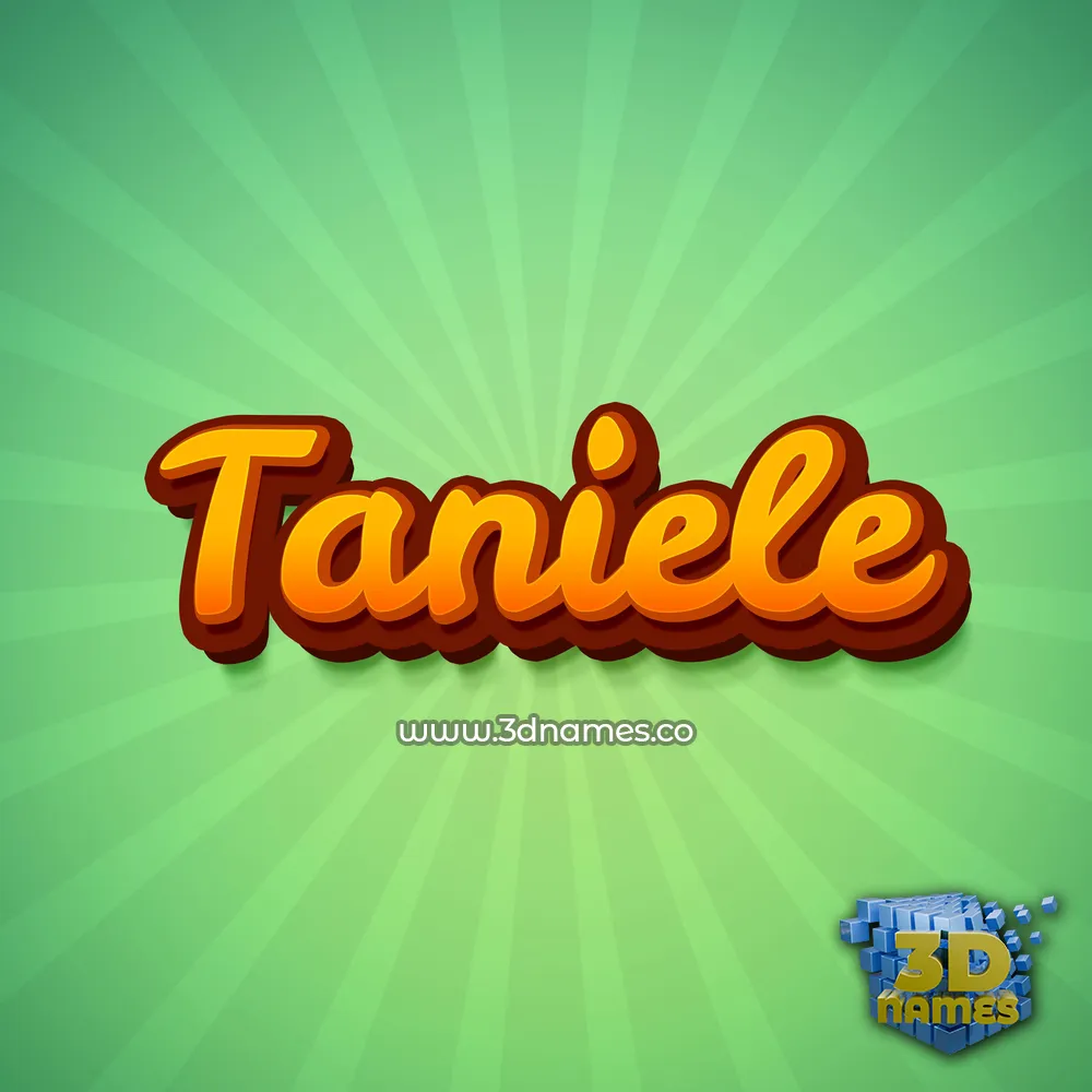 taniele in Green Rays style - 3D name wallpaper