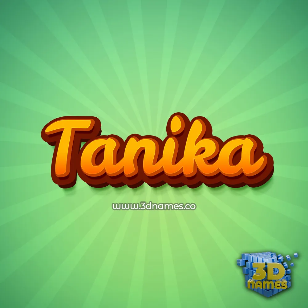tanika in Green Rays style - 3D name wallpaper