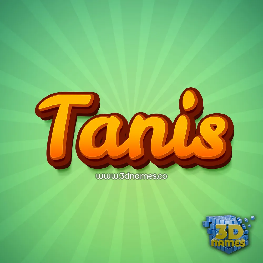 tanis in Green Rays style - 3D name wallpaper