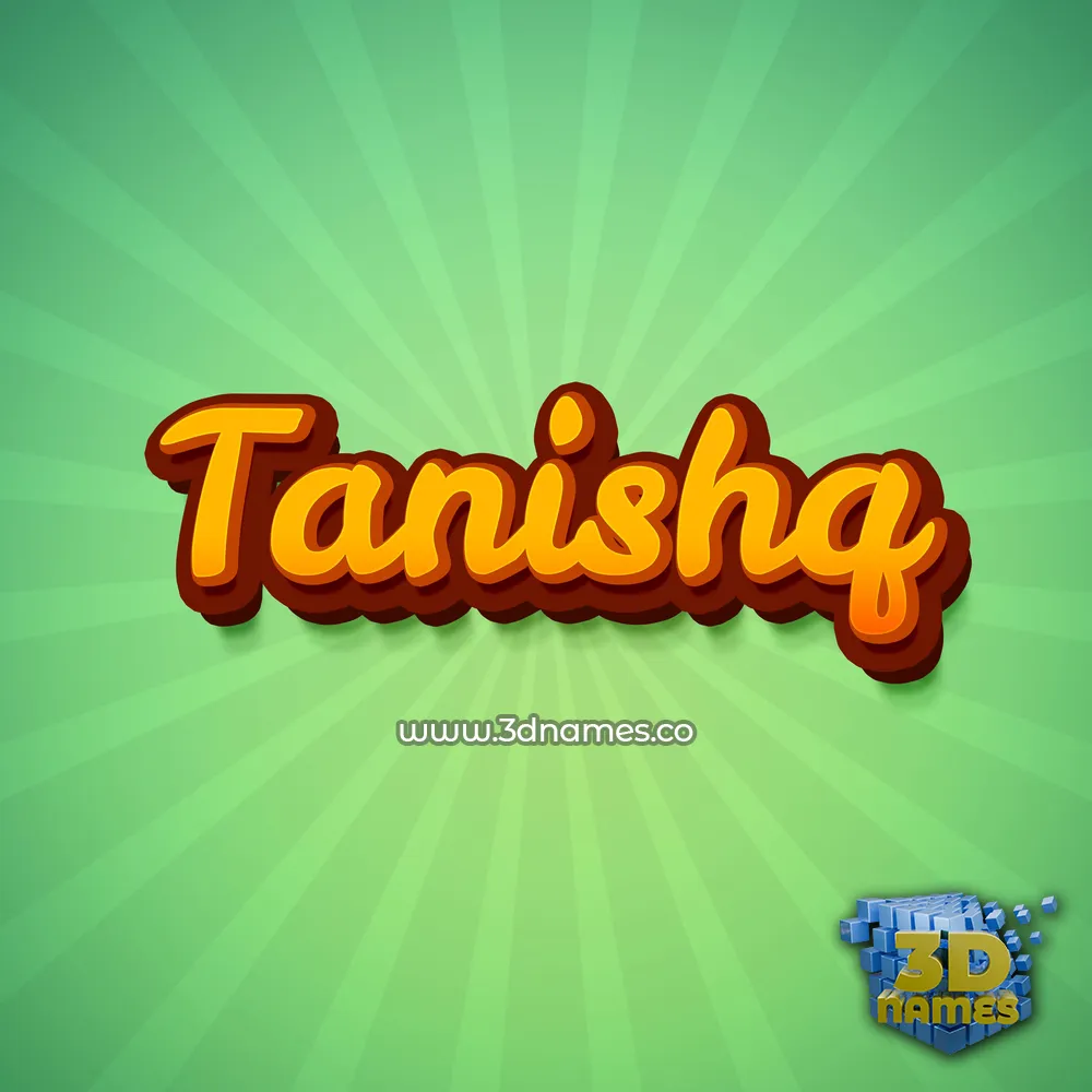 tanishq in Green Rays style - 3D name wallpaper