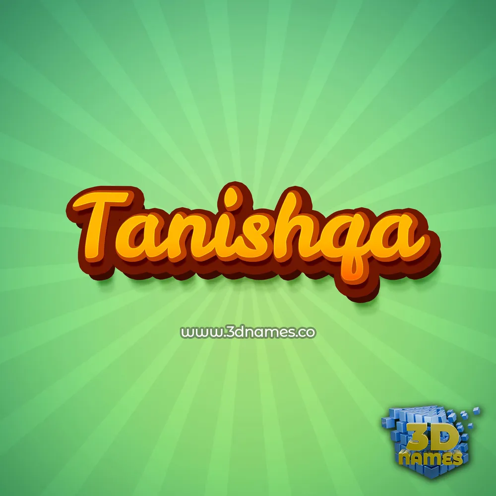 tanishqa in Green Rays style - 3D name wallpaper