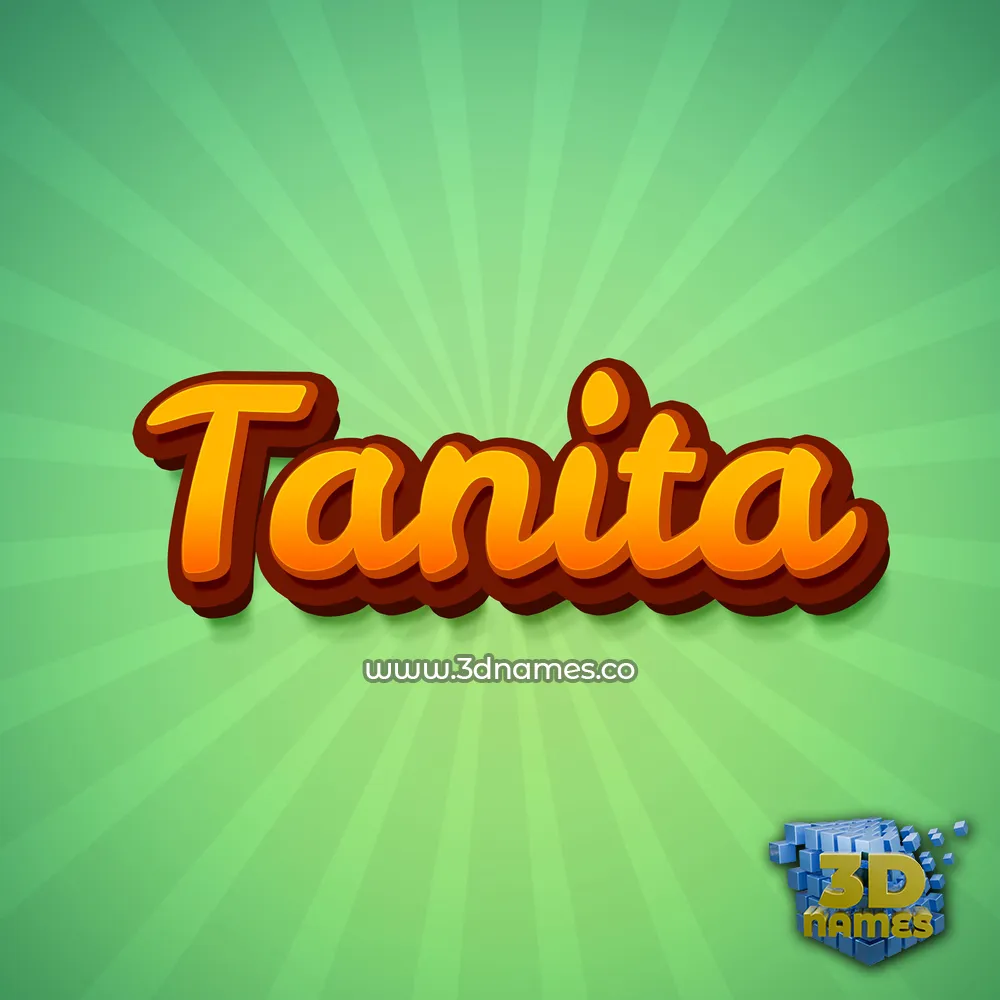 tanita in Green Rays style - 3D name wallpaper