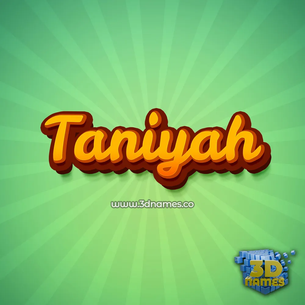 taniyah in Green Rays style - 3D name wallpaper