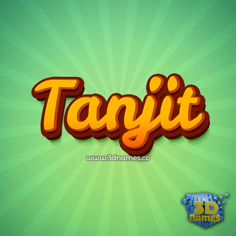 tanjit in Green Rays style - 3D name wallpaper