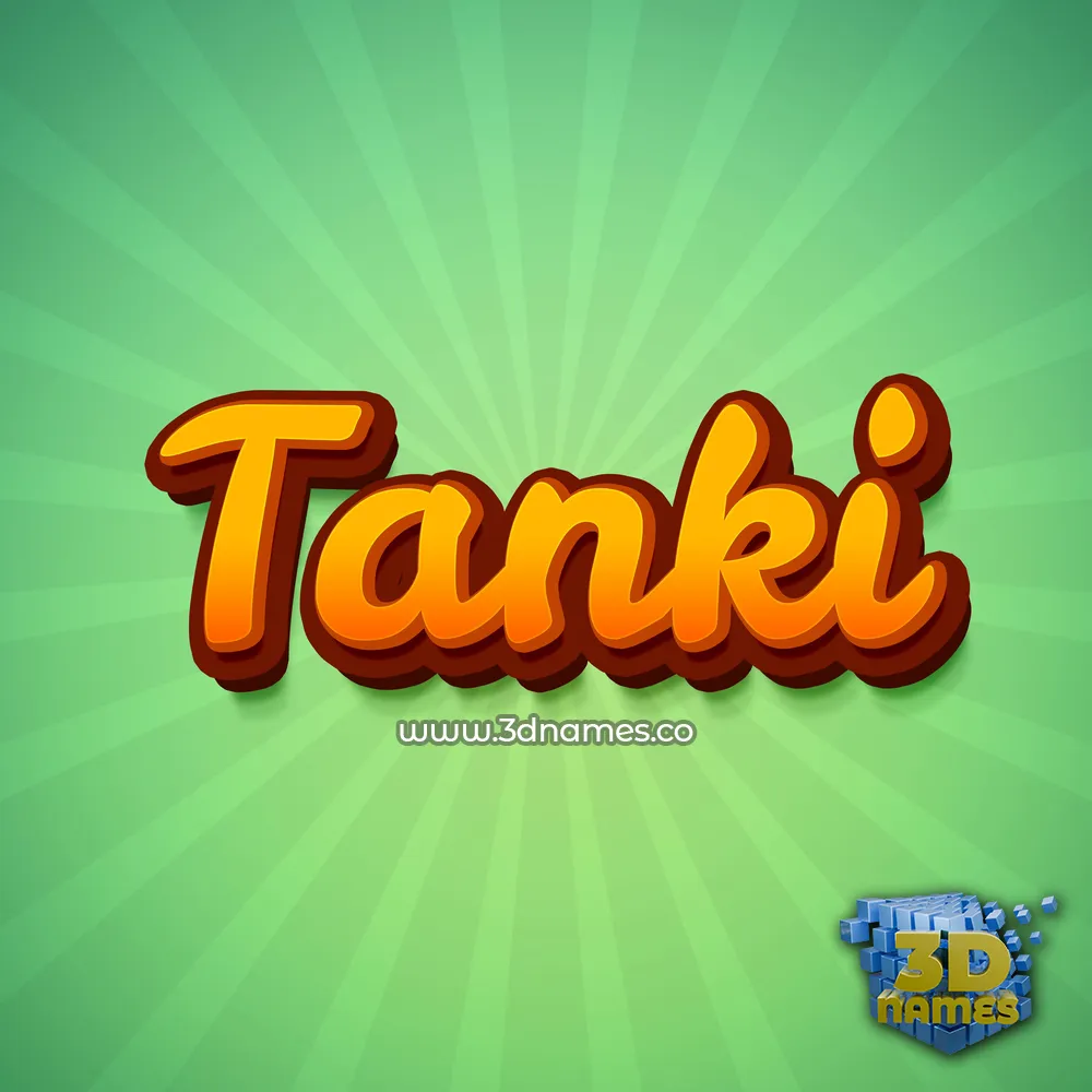 tanki in Green Rays style - 3D name wallpaper