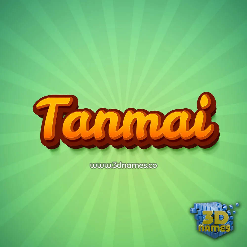 tanmai in Green Rays style - 3D name wallpaper