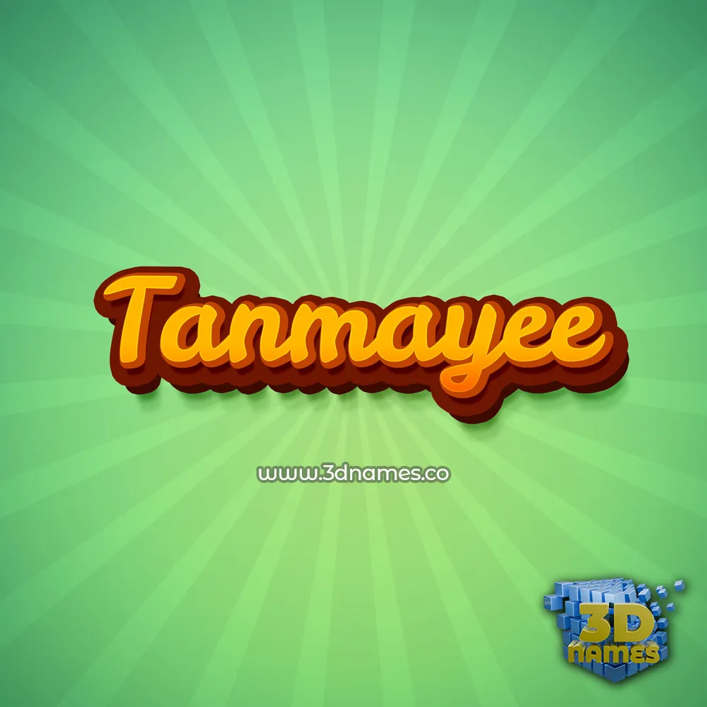 tanmayee in Green Rays style - 3D name wallpaper