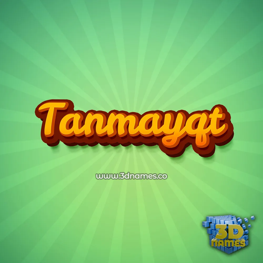 tanmayqt in Green Rays style - 3D name wallpaper